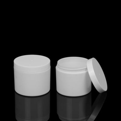 Doppel-wandige weiße biologisch abbaubare Luxuskosmetik pp.-Cremetiegel-50g 100g 150g rüttelt ODM