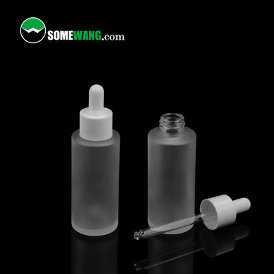 Glasbehälter Matte Black Essential Oil Bottle ISO9001 des ätherischen Öls des tropfenzähler-40ml