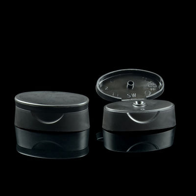 24/400 schwarze Flip Top Cosmetic Plastic Bottle-Kappe für Shampoo