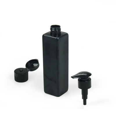 HAUSTIER 120ml 240ml kosmetische Flaschen-schwarzes Quadrat Plastik-4oz 6oz
