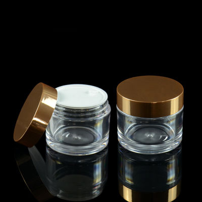 Serum 50ml ABS PETG kosmetische Glas-Gesichts-Creme mit galvanisiertem Deckel