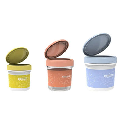 leerer Plastik-pp. kosmetischer Cremetiegel 8oz 16oz 20oz, der mit Verschluss Flip Cap verpackt