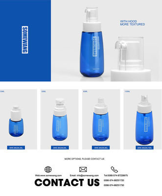 Duschgel-Flasche 30ml 60ml 80ml 100ml leere Plastik-PETG kosmetische Verpackensatz-PETG