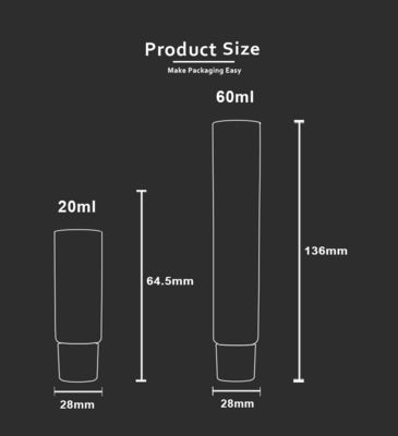 Kunststoffrohr D28mm 60ml ABL mit scharfer Düse für Körperpflege-Produkt-Zahnpasta