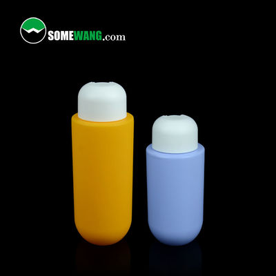 Kundengebundenes Farbe-HDPE kosmetisches 300ml 400ml Lotions-Verpacken der flachen Schulter-Rundboden-Flaschen-
