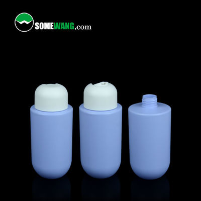 Kundengebundenes Farbe-HDPE kosmetisches 300ml 400ml Lotions-Verpacken der flachen Schulter-Rundboden-Flaschen-