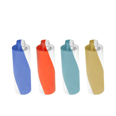 Doppelleere kundenspezifische PETG kosmetische Flaschen-Plastiklotions-Flasche 200ml der farbe