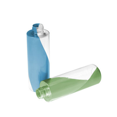 Doppelleere kundenspezifische PETG kosmetische Flaschen-Plastiklotions-Flasche 200ml der farbe